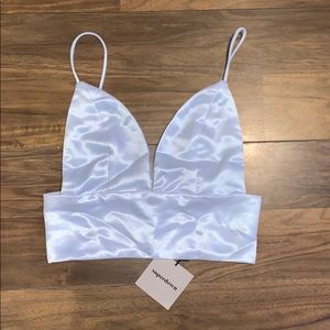 Revolve silk crop top